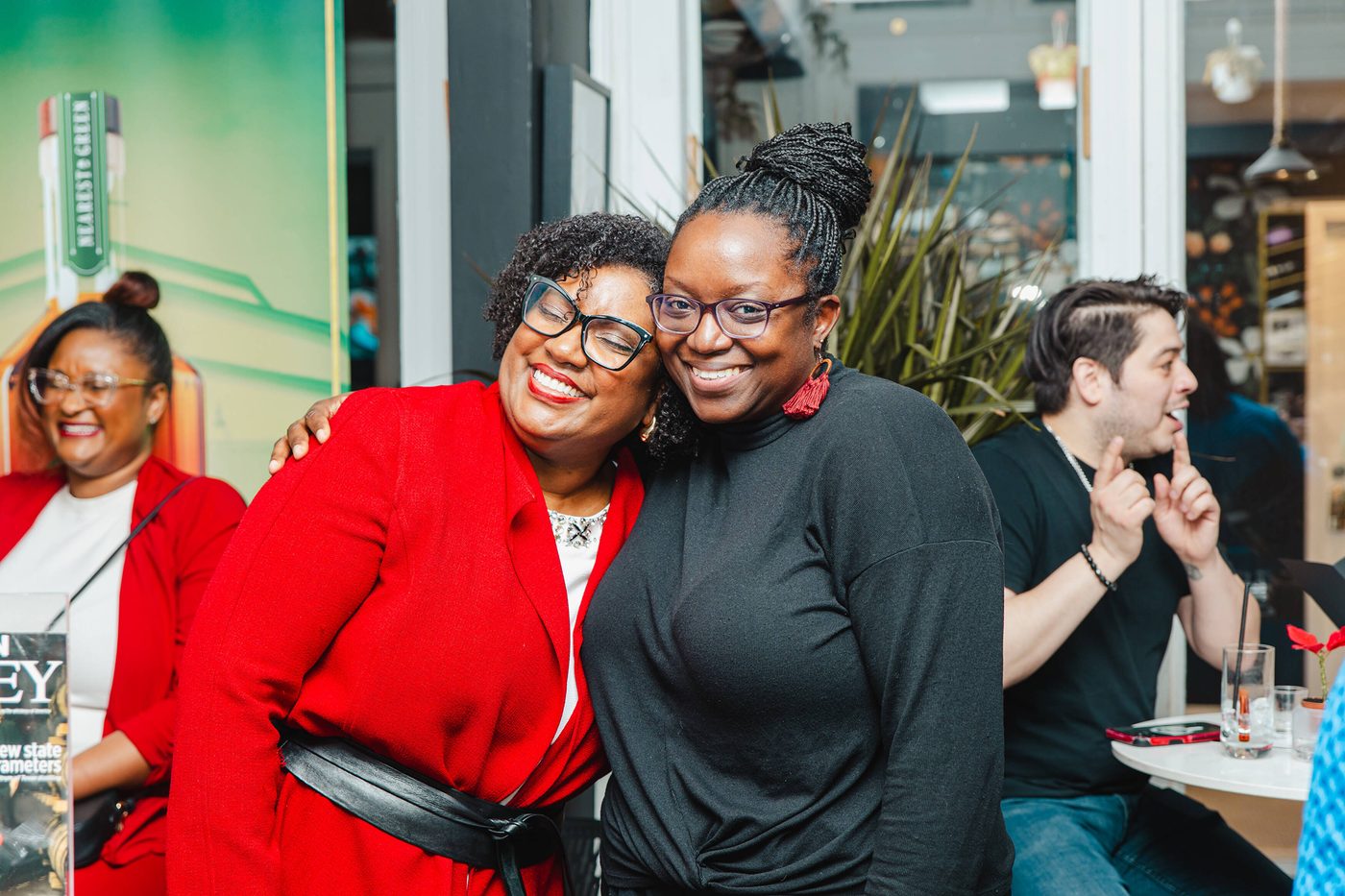 Guests gathered at tables during a bar event at Stem & Vine in downtown Baltimore